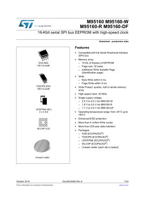 M95160-R datasheet cover page