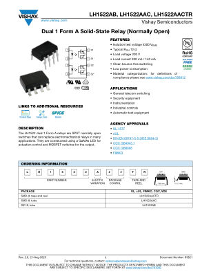 LH1522AB datasheet cover page