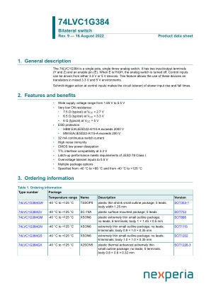 74LVC1G384GV datasheet cover page