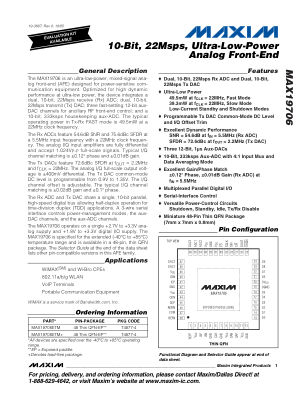 MAX19706 datasheet cover page