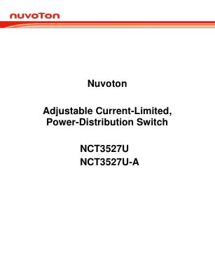 NCT3527U datasheet cover page