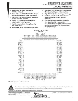 SN74ABTH32543 datasheet cover page