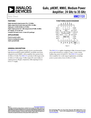 HMC1131 datasheet cover page