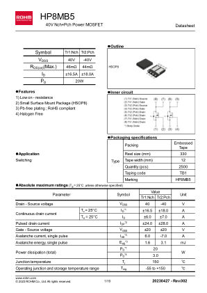 HP8MB5 数据手册首页