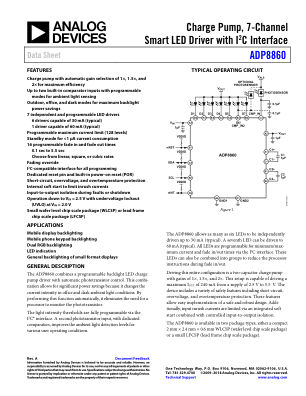 ADP8860 数据手册首页