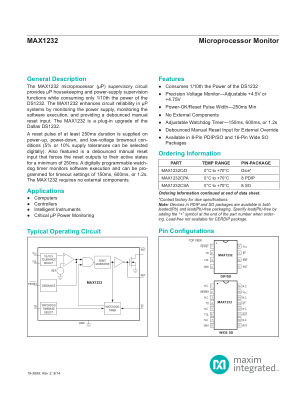 MAX1232 datasheet cover page