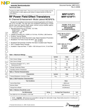 MRF1570T1 数据手册首页