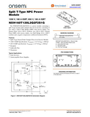 NXH160T120L2Q2F2S1 datasheet cover page