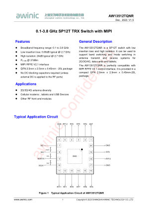 AW13512TQNR datasheet cover page