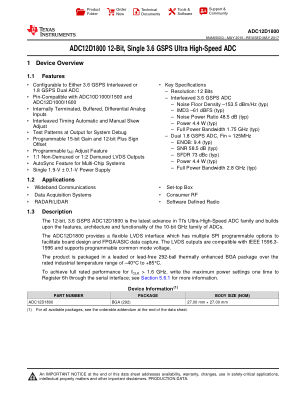 ADC12D1800 datasheet cover page