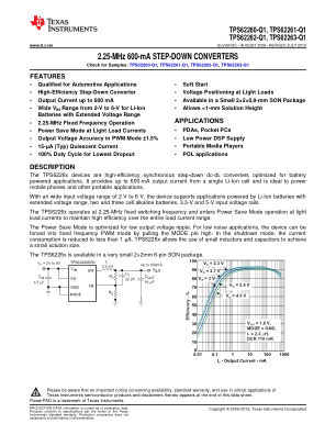 TPS62263-Q1 datasheet cover page