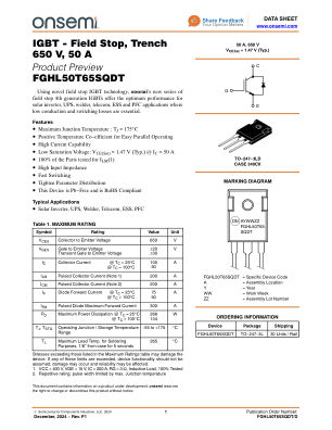 FGHL50T65SQDT 数据手册首页