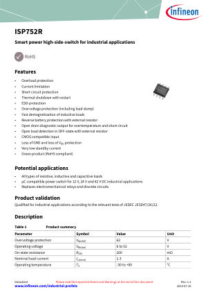 ISP752R datasheet cover page