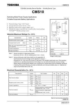 CMS10 datasheet cover page