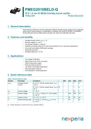 PMEG2010BELD-QYL datasheet cover page