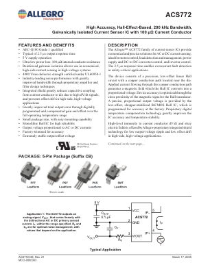 ACS772 数据手册首页