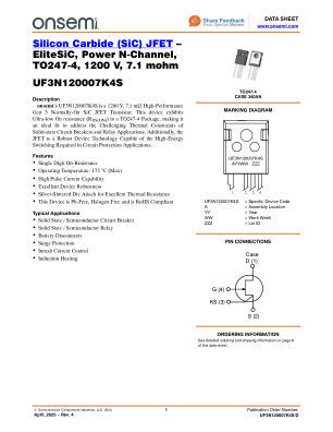 UF3N120007K4S 数据手册首页