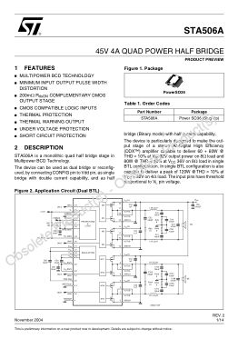 STA506A 数据手册首页