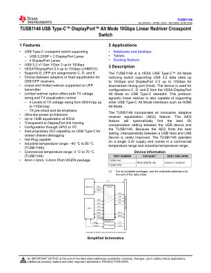TUSB1146 datasheet cover page