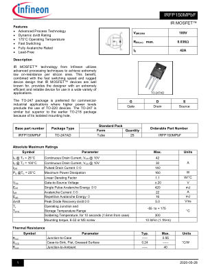 IRFP150M datasheet cover page