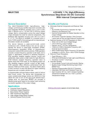 MAX17505 datasheet cover page