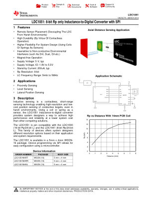 LDC1051 datasheet cover page