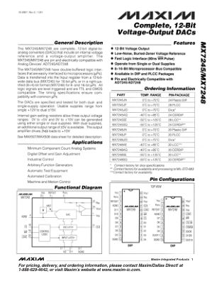 MX7245-MX7248 datasheet cover page