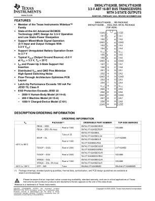 SN74LVT16245B datasheet cover page