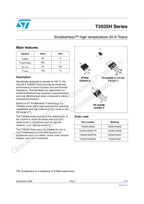 T2035H-600 数据手册首页