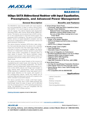 MAX4951C datasheet cover page