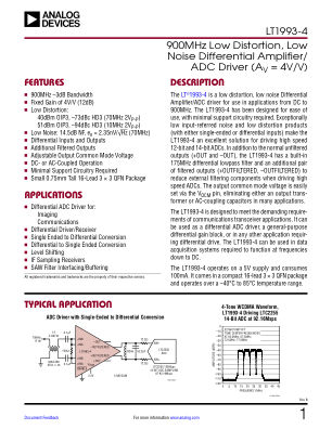 LT1993-4 datasheet cover page