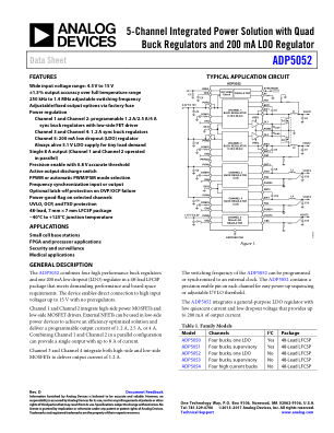 ADP5052 数据手册首页
