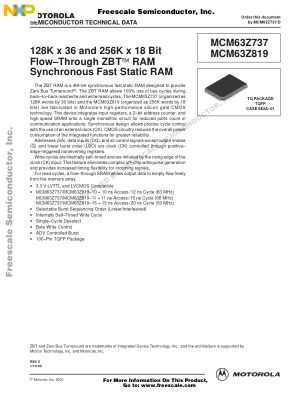 MCM63Z737 datasheet cover page