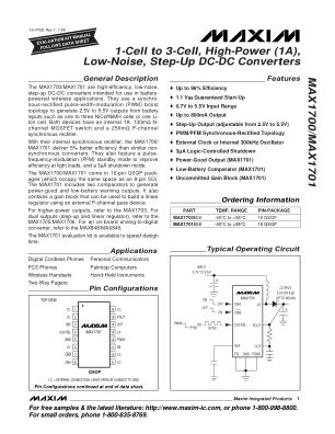 MAX1700-MAX1701 datasheet cover page