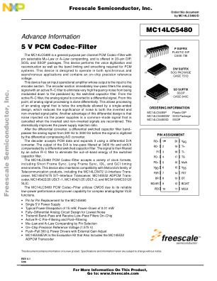 MC14LC5480 datasheet cover page