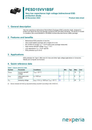 PESD15VV1BSFYL datasheet cover page