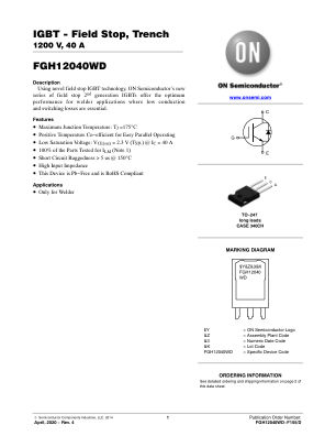 FGH12040WD 数据手册首页