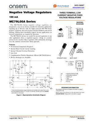MC79L00 datasheet cover page