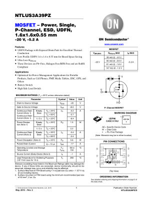 NTLUS3A39PZ 数据手册首页