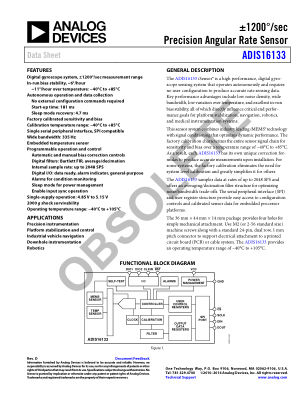 ADIS16133 数据手册首页