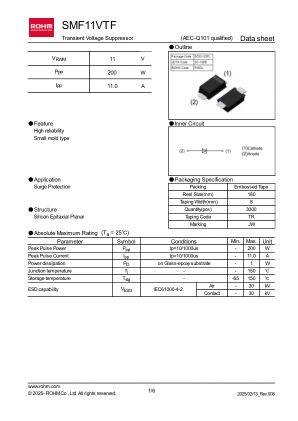 SMF11VTF datasheet cover page
