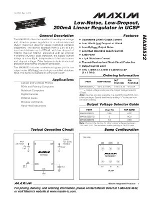 MAX8532 datasheet cover page