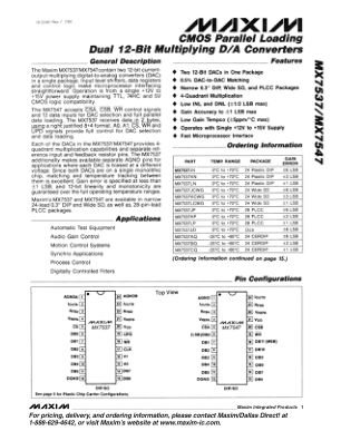 MX7537-MX7547 数据手册首页