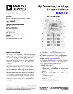 ADG798-KGD 数据手册首页