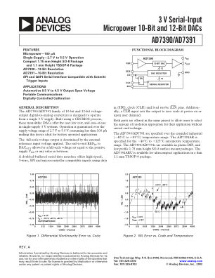 AD7390 datasheet cover page
