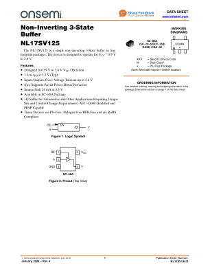 NL17SV125 数据手册首页