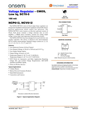 NCP612 datasheet cover page