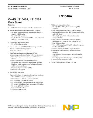 LS1046A 数据手册首页