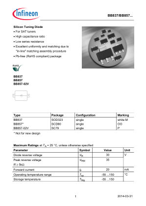 BB857 datasheet cover page