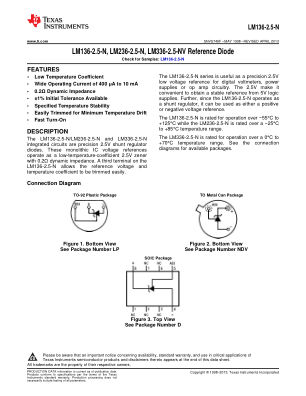 LM336-2.5-N datasheet cover page